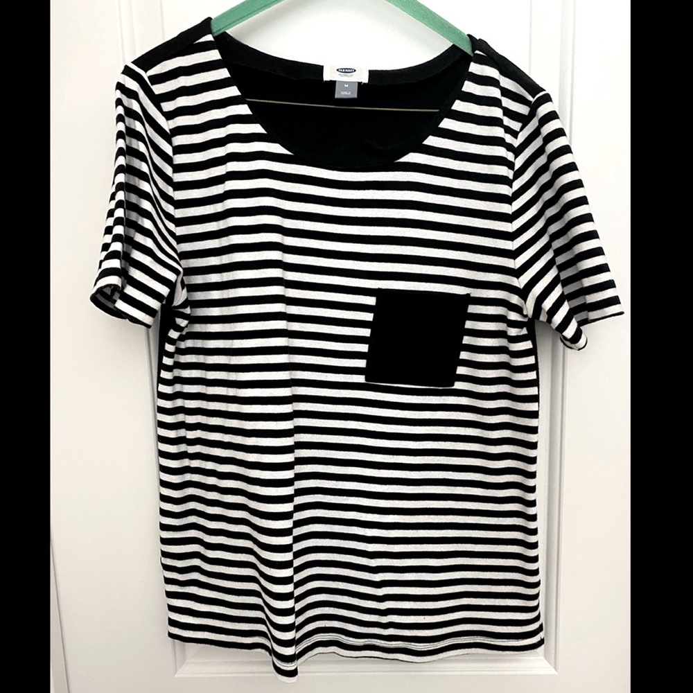 Striped Tee with Pocket